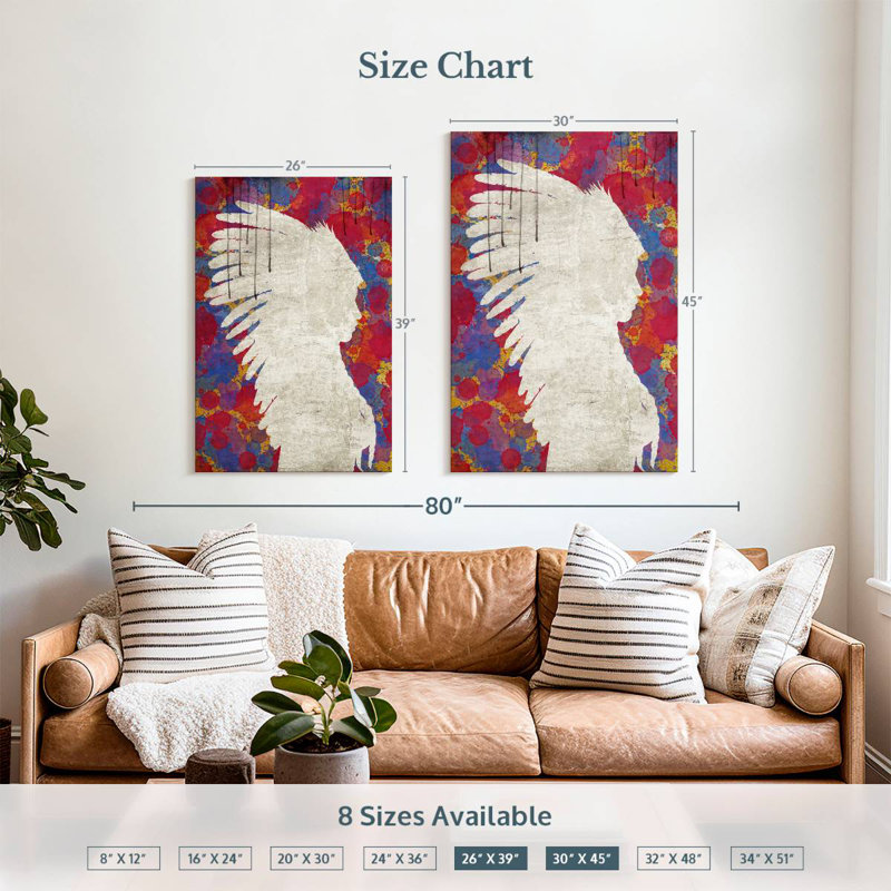 Lelar Abstract Indian, 39" H x 26" W