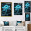 Reproduction d'art mural lotus bleu rayonnant de lotus bleu III-1909301577-1909301591