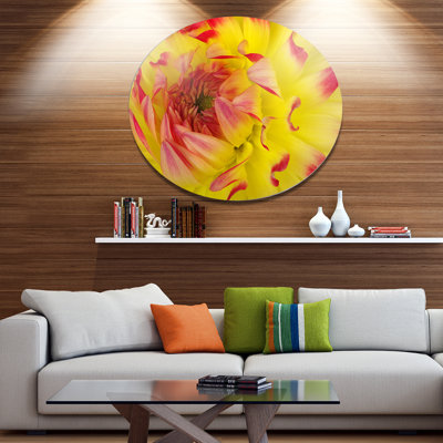 « smooths red yellow », reproduction de photo sur métal