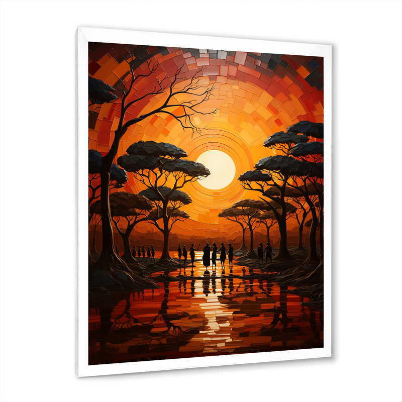 Woekel African Savannah Melody I, H 20 po x l 12 po x P 1 po, Cadre photo blanc
