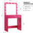 Bedroom Vanity Desk With Mirror & Lights, Pink Dressing Table Generous Drawer And Adjustable Brightness 3 Modes, Loving For Bedroom, Pink, Mirror, Lights Precious Drawer, Lighting Modes-275313673