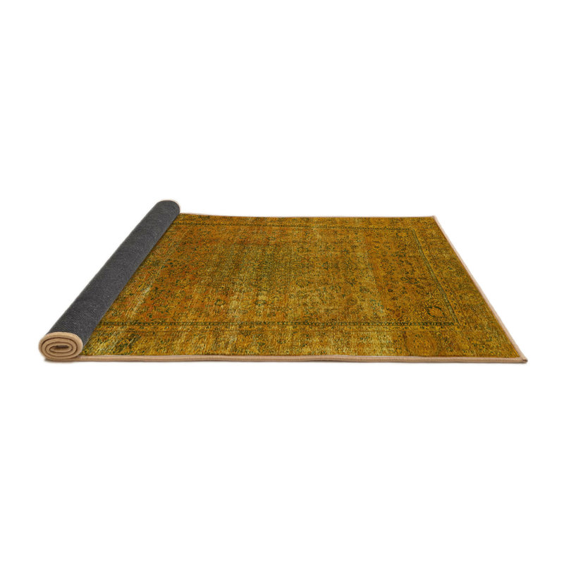 Tapis brun à motif oriental, Rond 4 pi