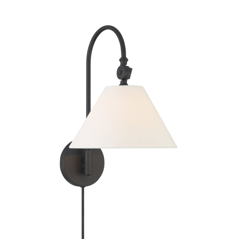 Applique murale 1 lumière Meridian en noir mat, Noir