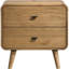 2 tables de chevet avec finition en bois de frêne et rebords arrondis pour chambre double