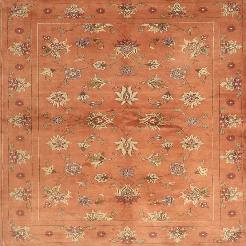 Tapis de zone rouge contemporaine, Carré 4 pi