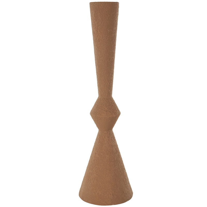 Cole And Grey Metal Art Deco Fluted Decorative Vase
