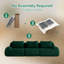 Canapé Cloud-Like Comfort - tissu en flanelle, accoudoirs courbés, éponge à haute résilience-1186455916-1186455918