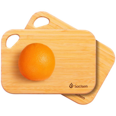 2 Psc Bamboo Cutting Boards for Kitchen FSC 9'' Wood Wooden Cutting Board