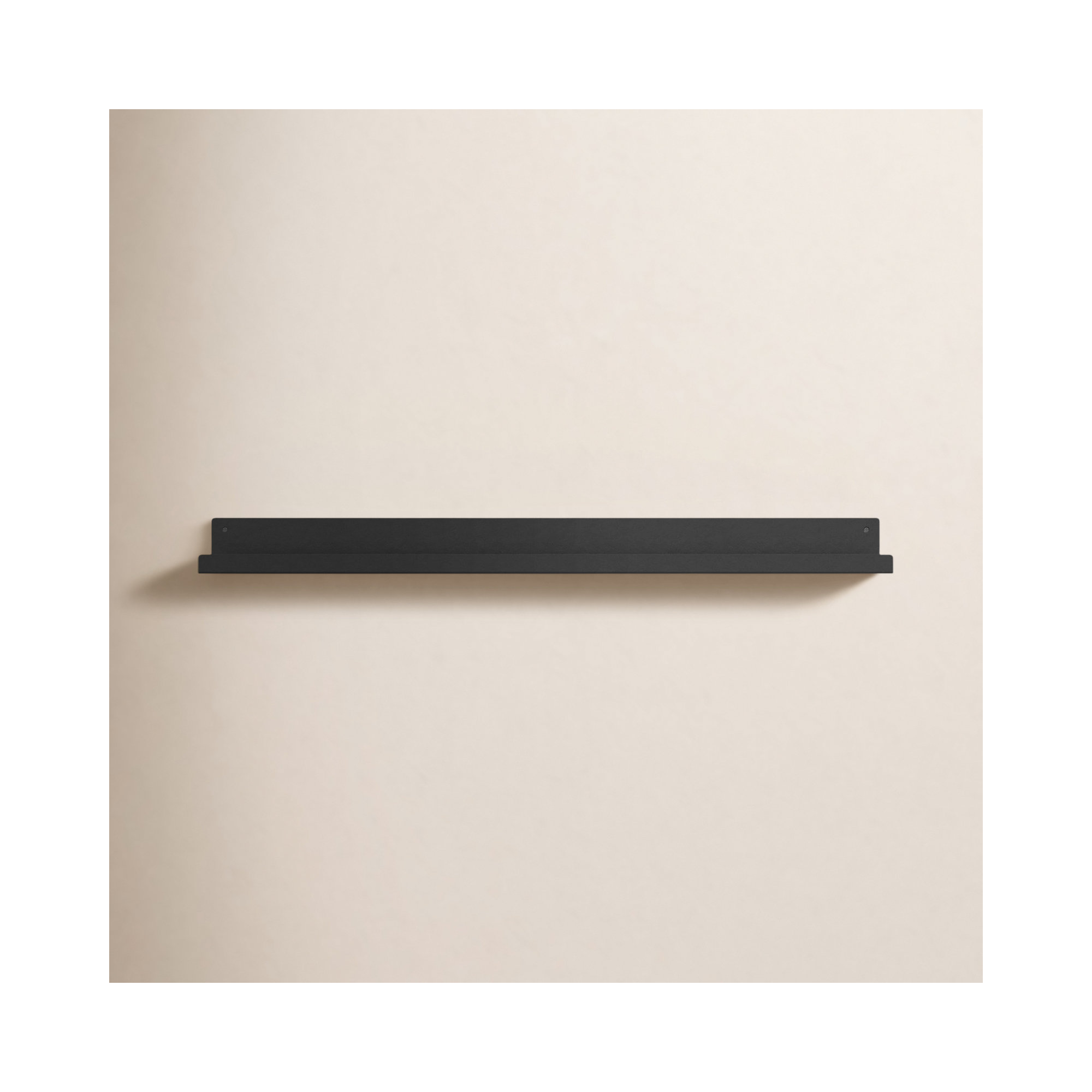 Tara Metal Picture Ledge Wall Shelf, 3" H x 36" W x 4.375" D, Black