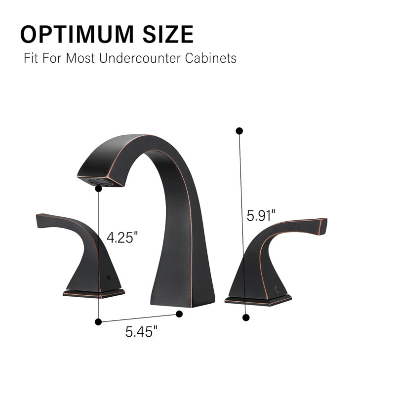 2-Handle Bathroom Sink Faucet With Drain, Oil Rubbed Bronze