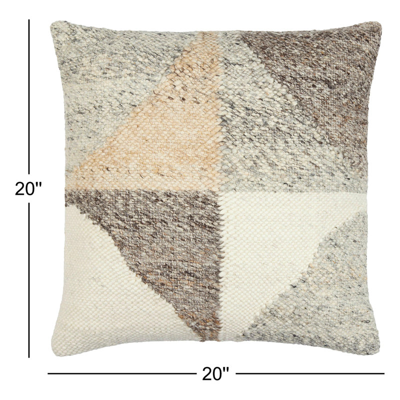 Dia Geometric Throw Pillow, 20" x 20", Polyester/Polyfill