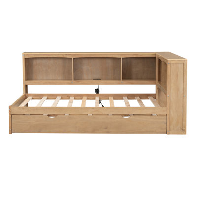 Wood Twin Size Daybed With Storage Cabinets And USB Ports -  STYLISH, OKKK612-GX000353AAD