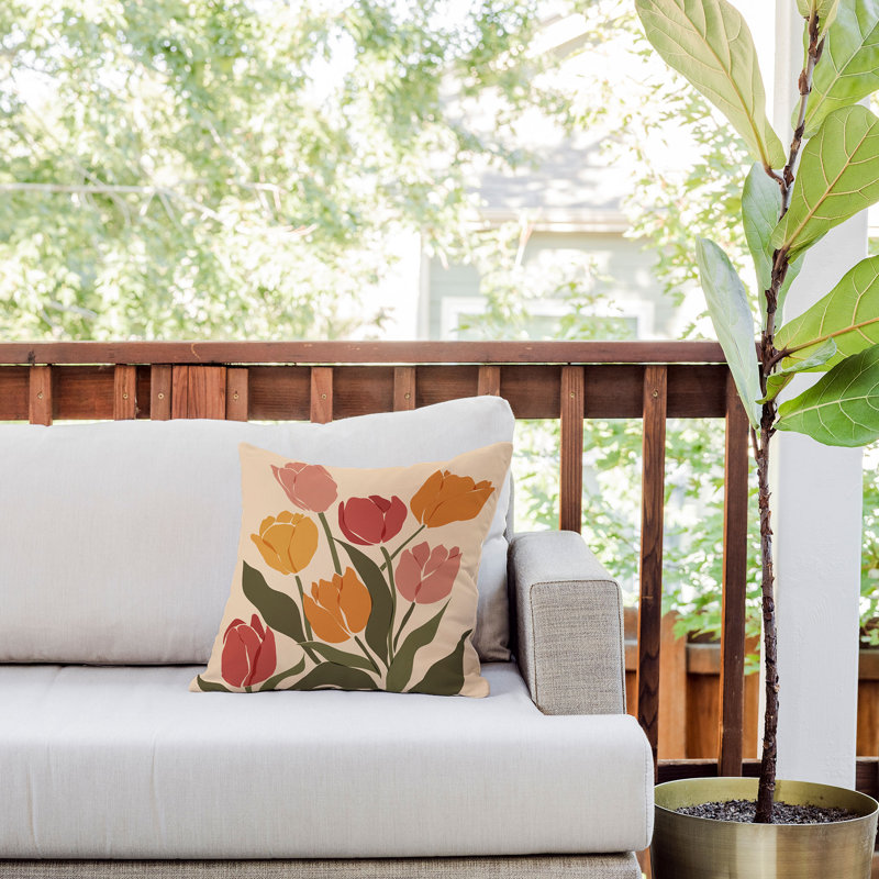  Polyester Indoor/Outdoor Throw Pillow, 16" x 16"