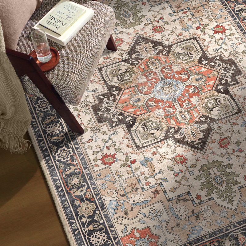 Tapis oriental performance Roehit, Rectangulaire 3 pi x 5 pi, Rose rosé
