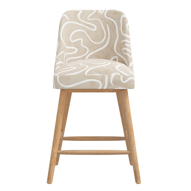 Tabouret de bar et de comptoir Gallie, Tabouret de comptoir (hauteur de siège de 27 po), Bois naturel