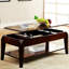 Table basse Myheir, table basse à plateau relevable avec tablette, table de salon, table basse rectangulaire
