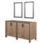 60 po W Meuble-lavabo double rustique - Miroirs 22 deux armoires et tiroirs pour un rangement copieux entièrement assemblé x P 32 H suffisamment d'espace-32866057