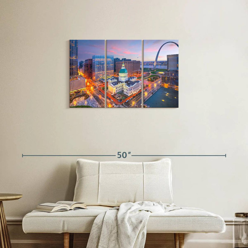 Paysage urbain du Missouri, H 20 po x l 33 po