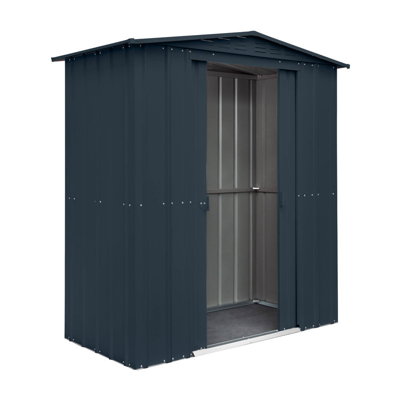Globel 6 X 3 Apex Green Metal Shed, Grey