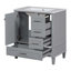 Bathroom Vanity , Modern Bathroom Cabinet With Sink Combo Set, Bathroom Storage Cabinet With A Soft Closing Door And 3 Drawers, Solid Wood Frame-1419262136