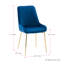Chaise d'appoint en velours Maurio-963019801