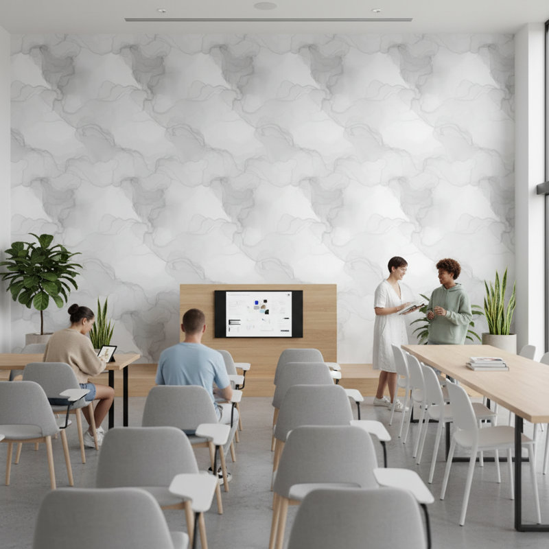 Abstract Marble Wallpaper Gray Removable Modern Wall