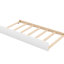 Lit superposé simple blanc avec lit gigogne et 4 tablettes - pin massif, lit gigogne convertible, rangement pour poids lourd de 200,5 lb