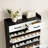 Black Entrance Shoe Cabinet With 3 Flip Drawers And 2 Drawers, Suitable For Hallways In Apartments Modern Drawer Storage Ideal Different Home Styles