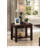 Contemporary End Table with Drawer and Shelf Dark Cherry Finish Wooden Furniture 1pc