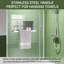Porte de douche coulissante simple sans cadre de 56 à 60 po x H 75 po avec verre trempé transparent de 5/16 po (8 mm)