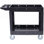 Chariot utilitaire, chariot utilitaire roulant en plastique robuste à 2 tablettes de 550 lb avec roulettes pivotantes à 360 °, tablette à bord moyen, poignée de rangement ergonomique pour entrepôt / garage / nettoyage / bureau