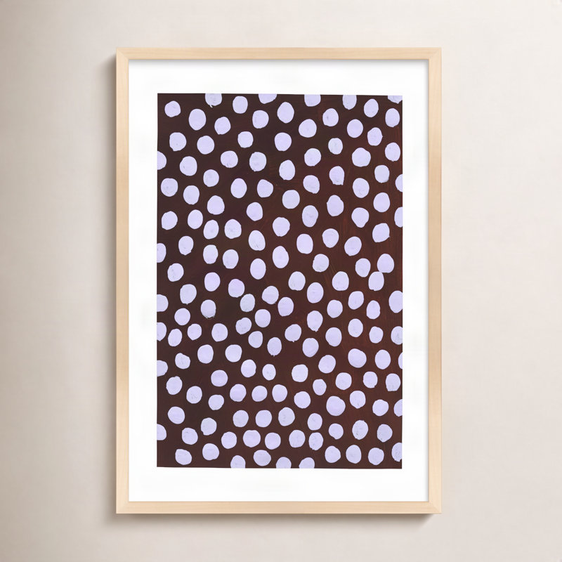 «Navi Lilac on Maroon» par Michela Sorrentino - Peinture, Brun, H 25 po x l 17,5 po x P 1,25 po