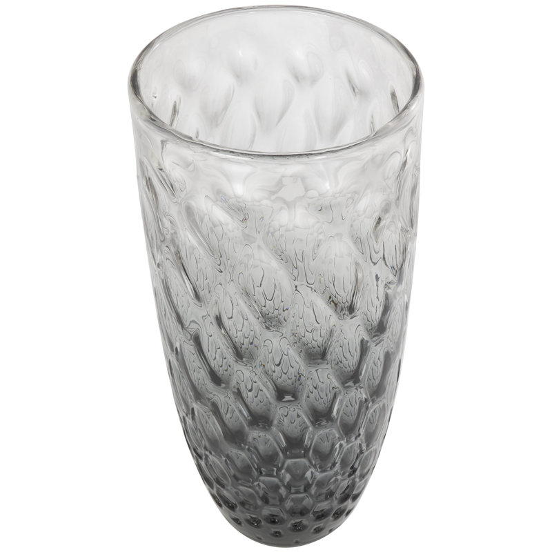 Vase en verre, Noir, H 23,9 po x l 10,1 po x P 10,2 po
