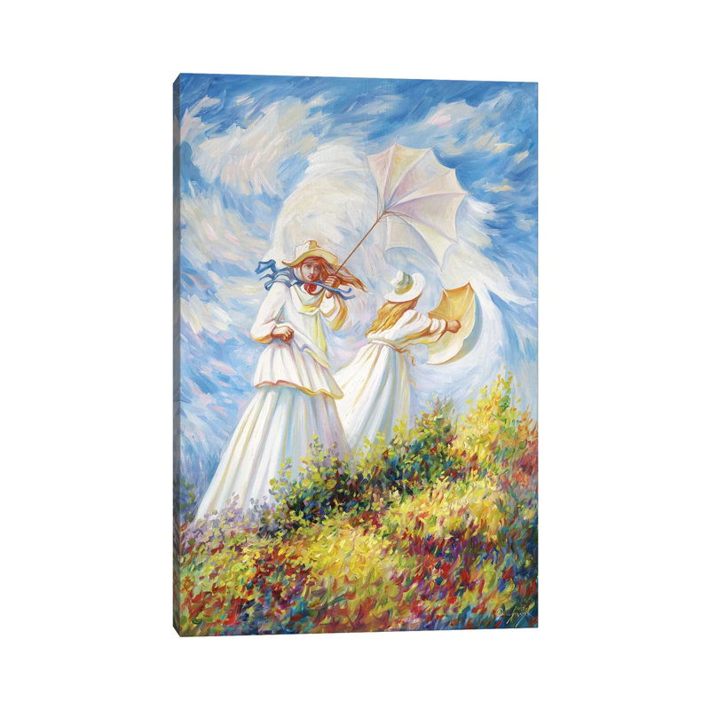 Monet Windy Day by Oleg Shupliak - Wrapped Canvas Gallery-Wrapped Canvas Giclée, 20.32 cm H x 30.48 cm W
