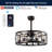 Celeste 21.6" 6-Light Industrial Farmhouse 6-Speed Metal Mobile-App/Remote-Controlled Caged LED Ceiling Fan-108648552