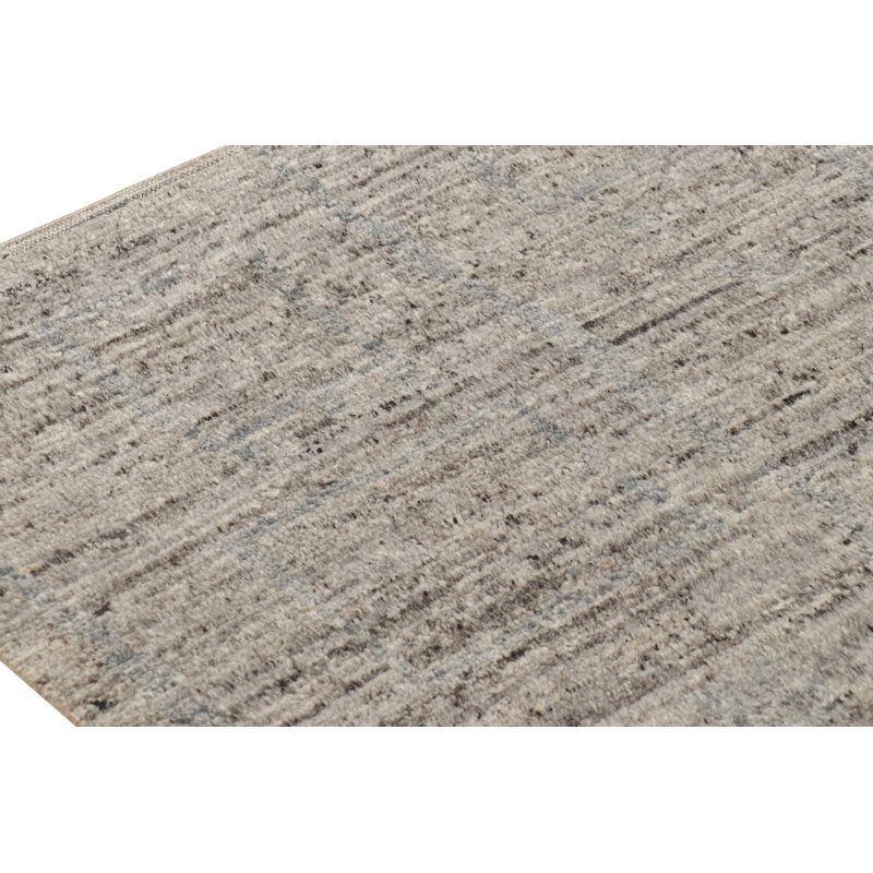 Moroccan Hand Knotted Wool Area Rug, Rectangle 9' x 12'