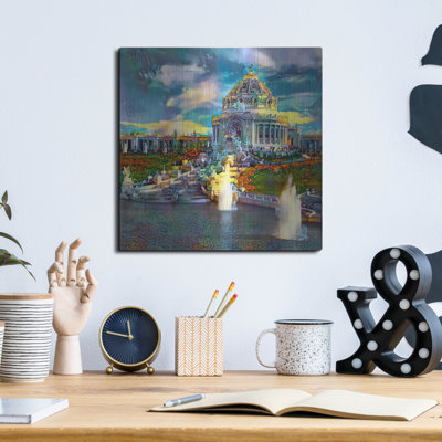 'United States 1904 Saint Louis Worlds Fair' by Pedro Gavidia Metal Wall Art, 12" x 12"