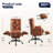 High-Back Cross-legged Office Chair with Flip-up Arms,Height Adjustable Swivel Ergonomic Executive Chair with Footrest and Side Pockets-115211742-121632998