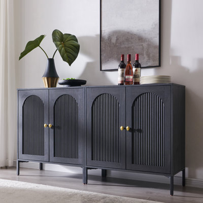 Buffet moderne cannelé avec rangement