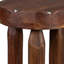 Table de bout ronde 19 po en bois récupéré brun patiné