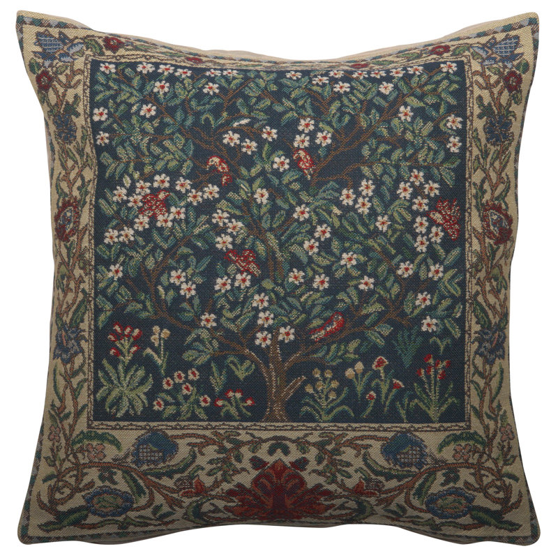Floral Cotton Blend Pillow Cover