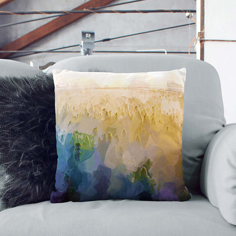 Abstract Square Throw Cushion, 55cm H x 55cm W x 20cm D