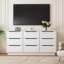 Commode 9 tiroirs en bois avec tiroirs profonds - Commode blanche moderne pour chambre à coucher et garde-robe | Idée de cadeau