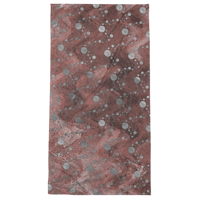 Serviette de bain Planets and Stars, Rouge
