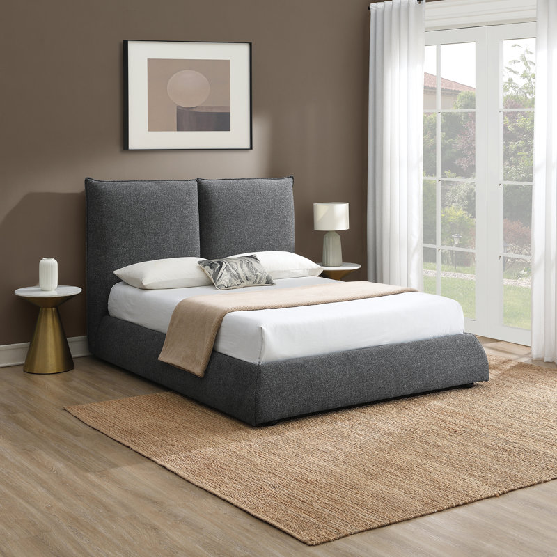 Everby Upholstered Queen Bed, Queen, Gray