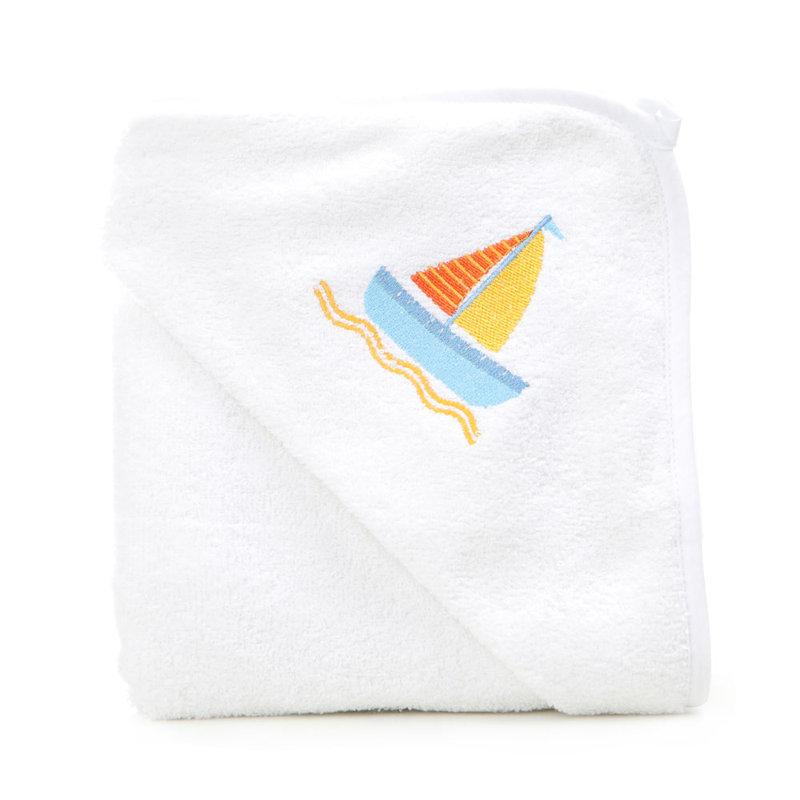Ashlynn Bath Towel, White/Yellow/Blue