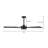 54 In 5 Plywood Blades Indoor Ceiling Fan Remote Control Noiseless Reversible DC Motor, Black-1209768435-1209768397