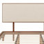 Lit plateforme en bois robuste avec tête de lit tapissier réglable