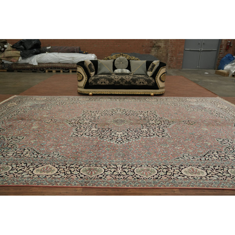 Tapis d'inspiration traditionnelle classique en soie 12 x 18