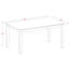 Ensemble de table de salle à manger 7 pièces composé d'une table de salle à manger rectangulaire et de 6 chaises en bois, acajou-1933024149-1933024150